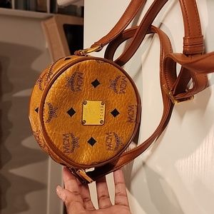 MCM mini round crossbody bag